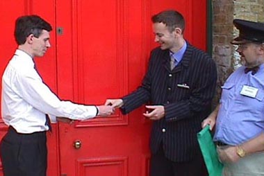 Nigel Harris receives the key from Alex Warner